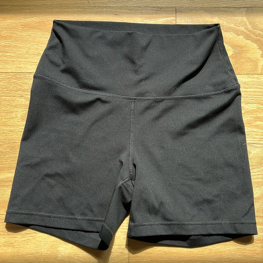 Yogalicious Lux Black Workout Shorts 5in inseam